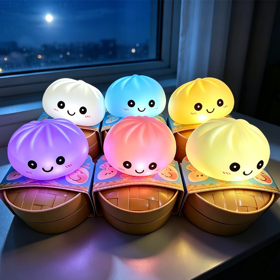 Food Grocery Snacks - Esthetisch LED-knuffelachtig nachtlampje, zacht siliconen squishy