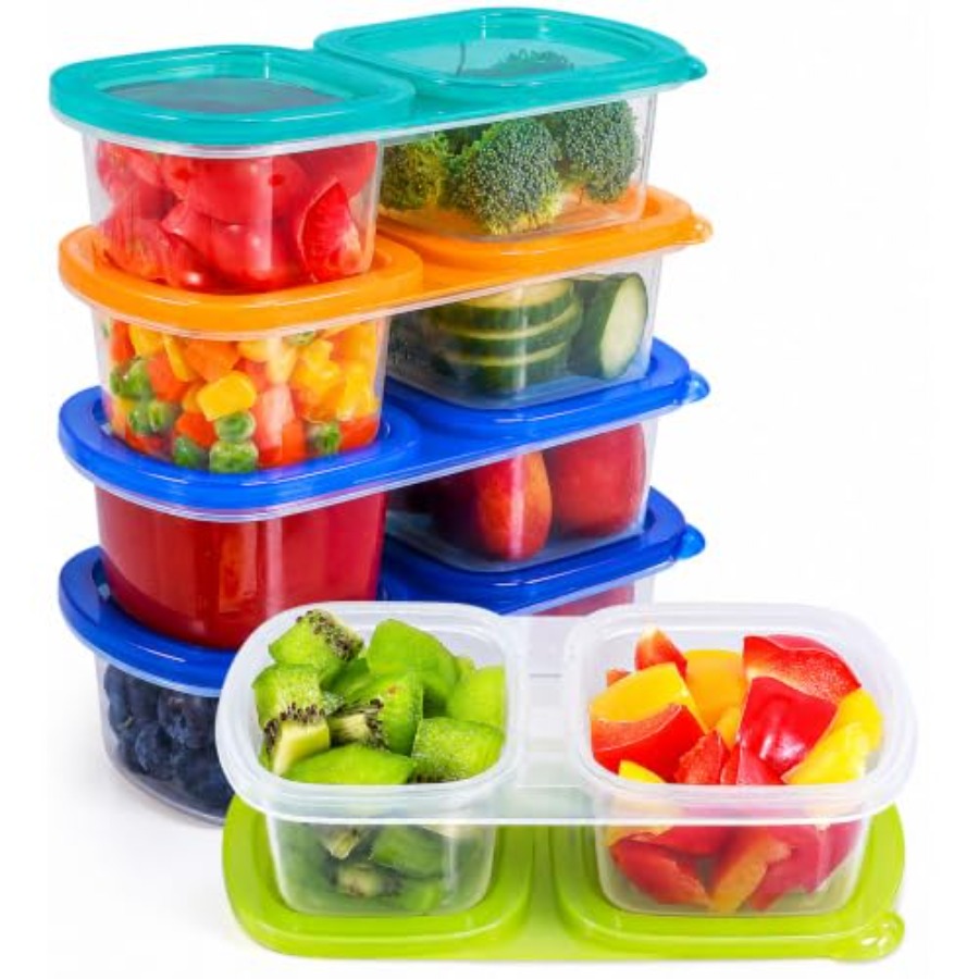 Food Packed Snacks - 5-pack herbruikbare snackcontainers met deksels -