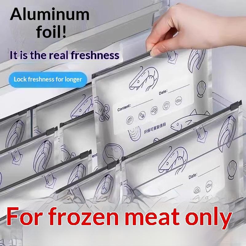 Food Snacks Label - 50 stuks herbruikbare aluminiumfolie voedselbewaarzakjes, lekvrij,
