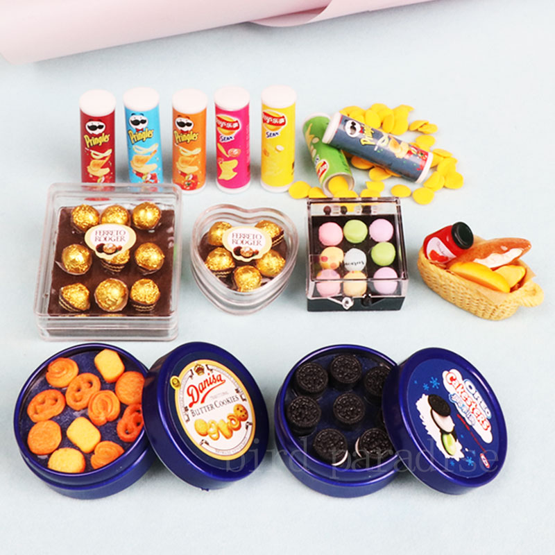 Food Grocery Snacks - 1/6 Miniatrue Poppen Voedsel Mini Chocolade