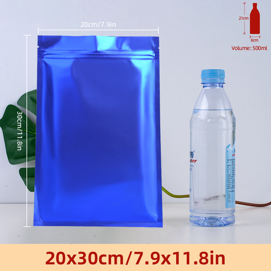 Food Snack - 100 stuks matte blauwe foliezakjes met