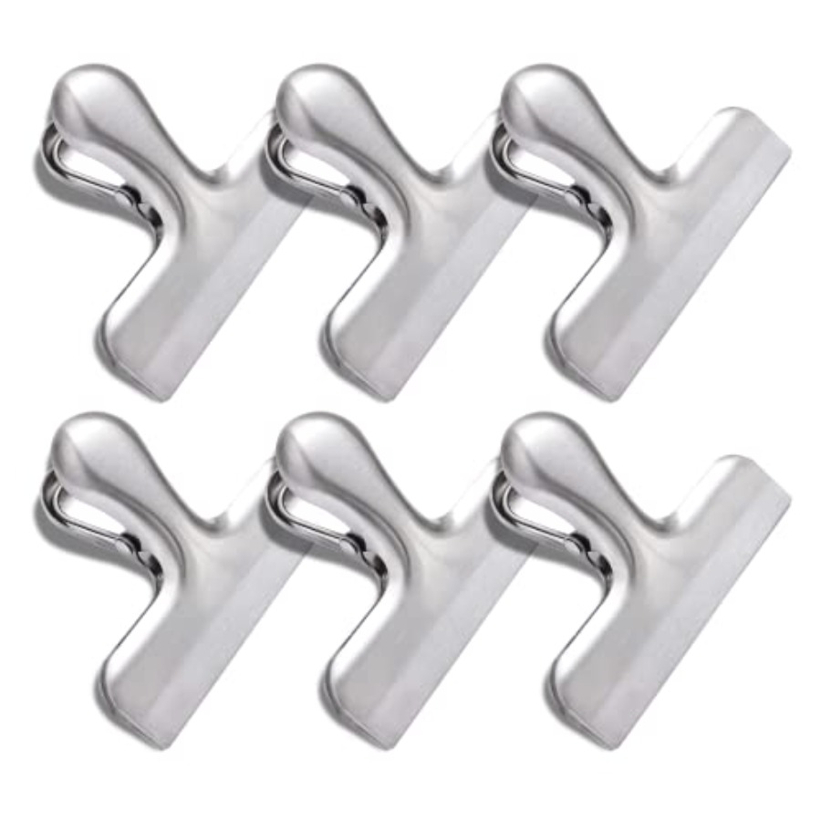 6-pack zakclips, roestvrijstal - Food Packed Snacks recensie en prijs