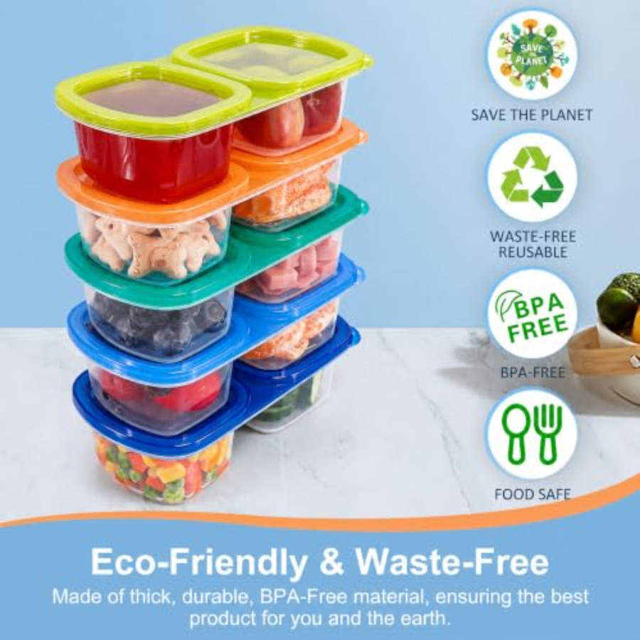 5-pack herbruikbare snackconta - Food Packed Snacks recensie en prijs