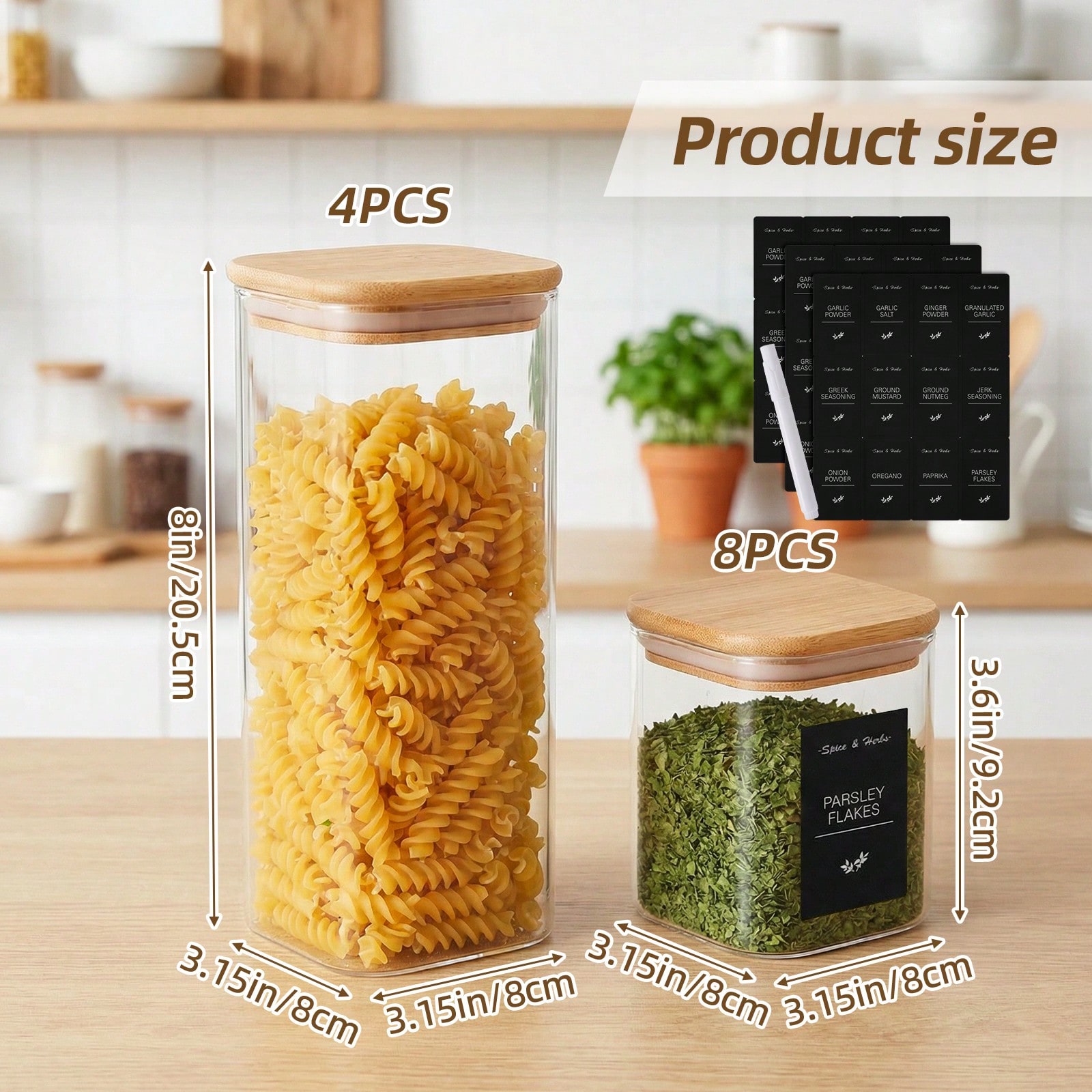 Glazen voedselbewaarcontainers - Food Snacks Label recensie en prijs