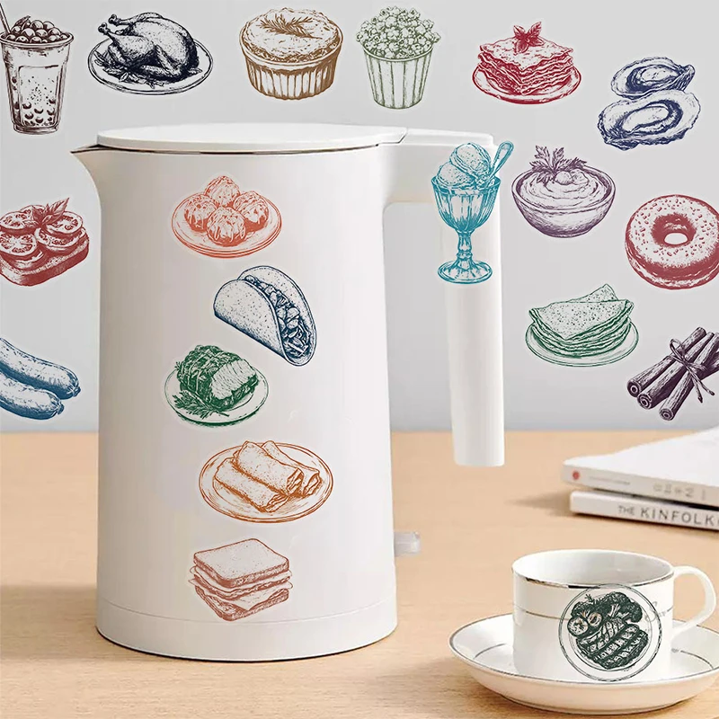 50 STKS Retro Voedselstickers  - Yummy Food Snacks recensie en prijs