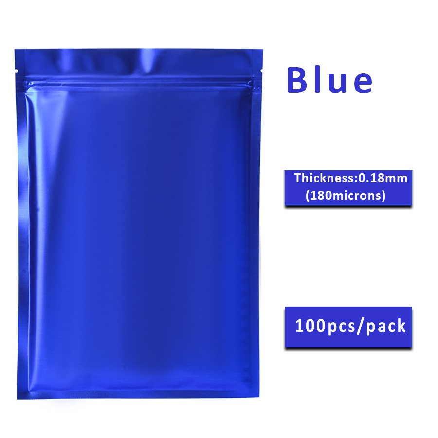 100 stuks matte blauwe folieza - Food Snack recensie en prijs