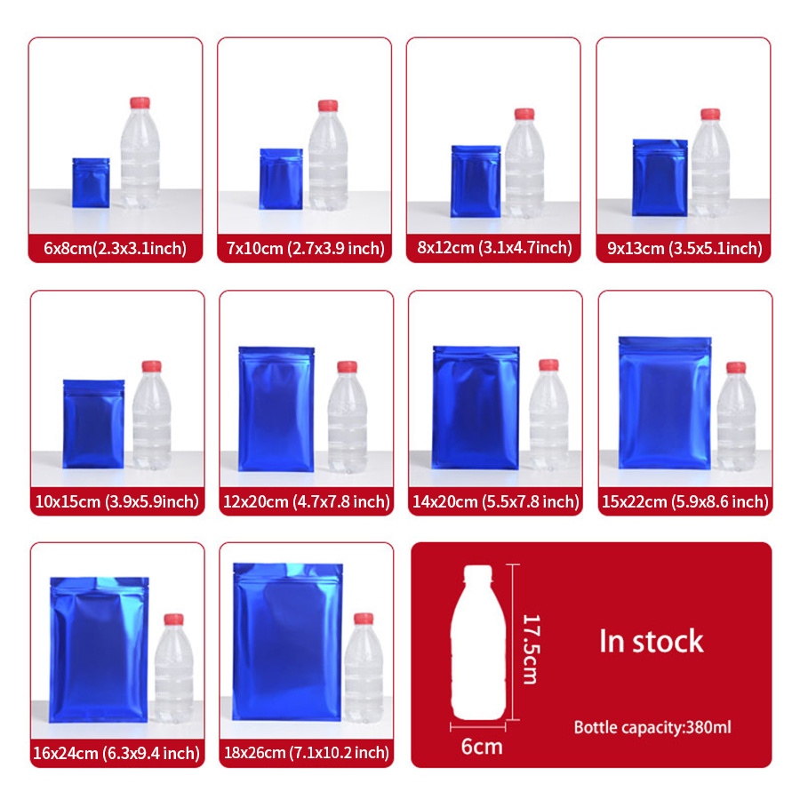 100 stuks matte blauwe folieza - Food Snack recensie en prijs