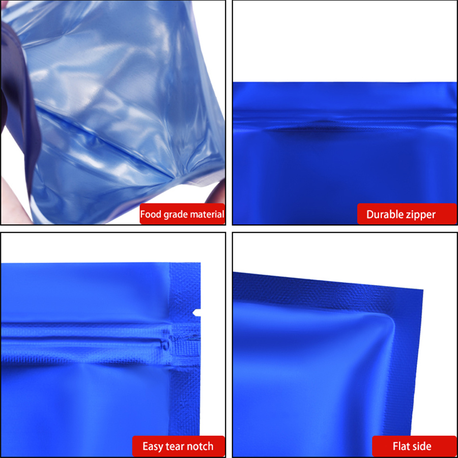 100 stuks matte blauwe folieza - Food Snack recensie en prijs