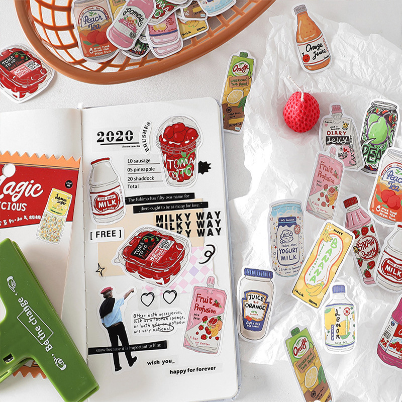 Schattige voedselstickers, fas - Food Snacks Label recensie en prijs